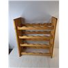 Image 3 : Plastic Tote 11" x 18.5" x 13"- No Lid & Wooden Wine Rack 21" x 9.75" x 23.75", Cannot Ship