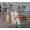 Image 1 : (3) Rolls of Cotton Gamgee Tissue, (4) Glass Jars Up to 10.25" Tall, Rice Bag