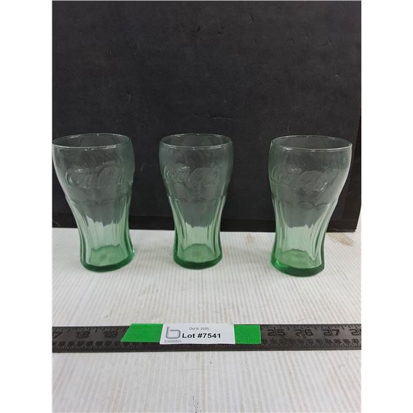 (3) Coca Cola Glasses