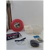 Image 2 : Frisbee, Plastic baskets( 8), First Aid Kit & Emergency Kit, Padlock Etc