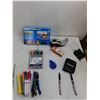 Image 3 : Markers, Pens, Highlighters, Tape Dispenser,  Binder Clips, The Alien Folding Tool, Etc