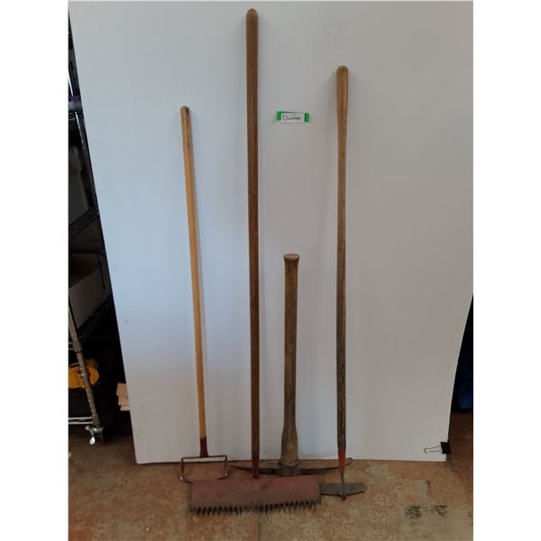 ** Metal Rake, Weeder, Pick, Hoe - Pickup Only