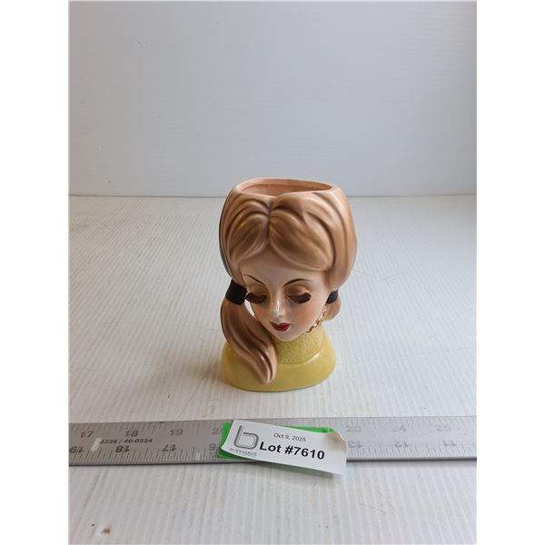 Vintage Lady Head Vase