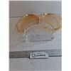 Image 1 : Glass Napkin Holder/ (2) Glass Platters  10 3/"4" Long