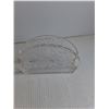 Image 3 : Glass Napkin Holder/ (2) Glass Platters  10 3/"4" Long