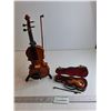 Image 1 : (2) Violin Ornaments Height is 13" & 5 1/2 "