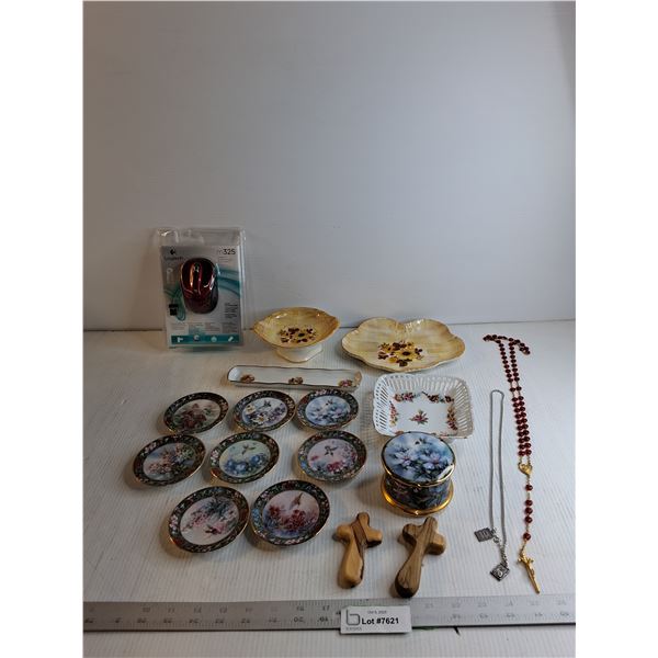 3 1/2" Bird Plates/ Computer Mouse/ Candy Dishes