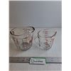 Image 1 : (2) Glass Measuring  Cups "Fire-King"
