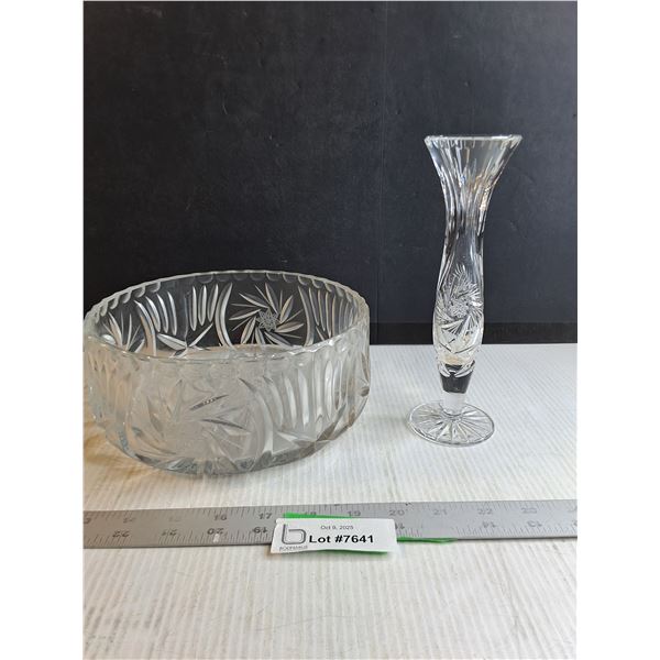 Crystal Vase/ Glass Bowl
