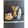 Image 1 : Angel Figures 12"/ Vintage Pottery Pitcher And Wash Basin