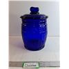 Image 1 : Cobalt Blue Glass Peanut Jar (10 " High)