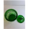 Image 2 : Green Glass Peanut Jar (10" High)