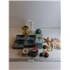 Image 1 : "Partylite" Candle Votives And Tea Lights/ Vase/ Sea Shells