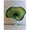 Image 1 : Green Decorative Glass Bowl "15"