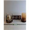 Image 1 : Antler Candle Holder (8 1/4" High)/ Weather station (10 1/2 " Wide)/ Candle Holder (7 3/4" High)(