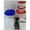 Image 2 : Assorted Food Storage Containers, Can Opener, Lagostina Pasta Ladle, Misc.