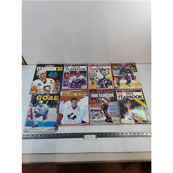 (8) NHL 1980's & 90's Hockey Magazines/Yearbooks