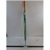 Image 1 : Green/White Wood Handle Umbrella w/Sheath - 33" Length - PICK UP
