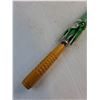 Image 2 : Green/White Wood Handle Umbrella w/Sheath - 33" Length - PICK UP