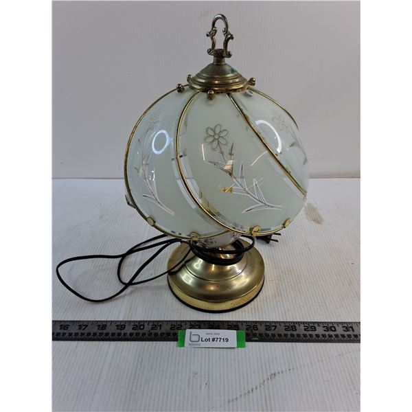 Vintage Metal/Ceramic Base Table Lamp - Tested - 13.5" Tall - Pickup Preferred