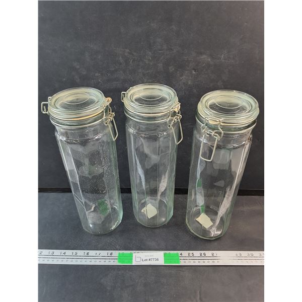 (3) Kitchen Storage Jars 13  x 3 