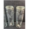 Image 3 : (3) Kitchen Storage Jars 13" x 3"
