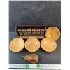 Image 1 : Spice Rack, 6" Wooden Bowls