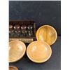 Image 4 : Spice Rack, 6" Wooden Bowls