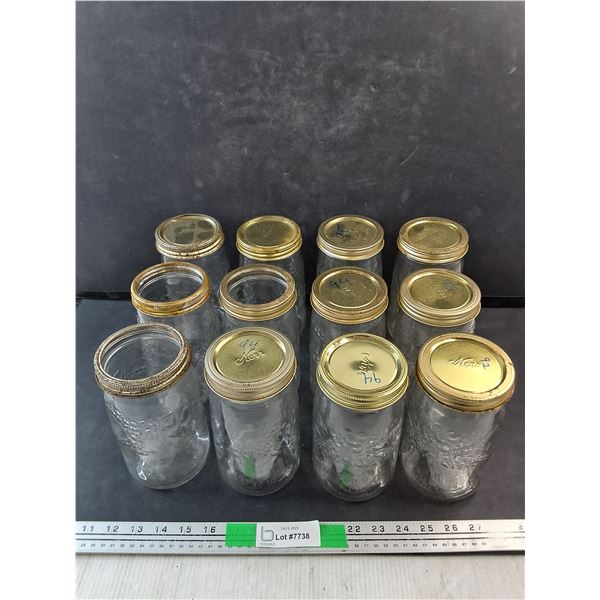 (12) Mason Jars