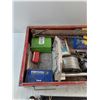 Image 2 : Tool Box Drawer 24" x 16" x 4", Tire Pump, Knob Latch, Idler Pulley, Misc -  PICK UP ONLY