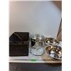 Image 1 : Stock Pot w/Steamer Tray, Safeway Bag, (2) Mixing Bowls, Anchor Hocking Glass Casserole Dish