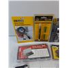 Image 2 : Drain Snake, Snap Ring Assortment, LED Pen Light, Ceramic Magnets, Tire Pressure Gauge, Misc