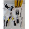 Image 6 : Clip On Magnifying Glass, Drain Snake, Titan Pliers, Nut Driver, Tire Pressure Gauge, Misc