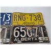 Image 3 : (4) Alberta License Plates