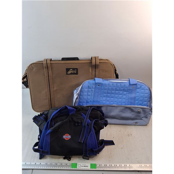 Nissan Backpack,(2) Travel Bags 21" x 4" x 13"