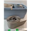 Image 2 : Flexible Plastic Edge, Plastic Storage Tote 21" x 15" x 9" - PICK UP