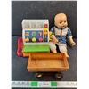 Image 1 : Fisher Price Cash Register, Doll, Ruals Tractor Service Trailer