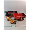 Image 1 : Tonka Fire Truck, Cement Truck, Excavator, Trailer Toys