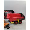 Image 4 : Tonka Fire Truck, Cement Truck, Excavator, Trailer Toys