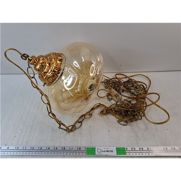 Ceiling Glass Light Fixture - As Is - PICK UP