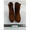 Image 1 : Pair of Time Tru Brown Suede Women's Dress Boots - Size 8