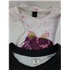 Image 2 : Women's XS/S/14T Lot - Anime Print Hoodie & T-Shirt, Long Sleeve "Pink Fire, Halloween Cozy Pants