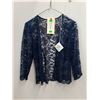 Image 1 : * J&J/K Bridal #SL8466 Sheer Navy Top - Size Medium