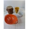 Image 2 : Contigo Water Bottle, (2) Stoneware Pots, Misc.