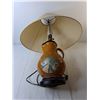 Image 2 : Earthenware Lamp with Shade- Powers On- As Is, May Need Bulb Replacement/Flashes 25" - PICK UP