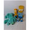 Image 2 : (5) Bart Simpson & Bear Stuffies Up to 17"