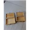 Image 2 : (2) Wooden Storage Boxes & Decorative Eggs