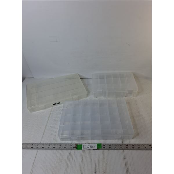 (3) Plastic Organizers Up to 14" x 9"