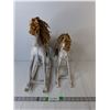 Image 1 : (2) Wooden Rocking Horses Up to 15.25" x 17.5" - PICK UP