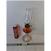 Image 1 : Glass No. 1 Kerosene Lamp 16.5" & Lamp Oil, Cannot Ship